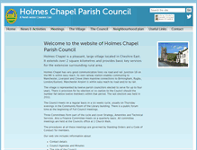 Tablet Screenshot of holmeschapelparishcouncil.gov.uk